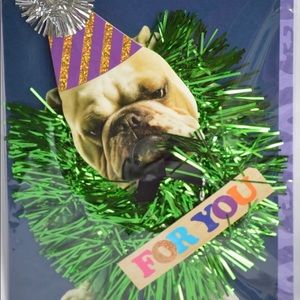 NWT Burgoyne Handcrafted 3D Birthday Dog Card 5X7"